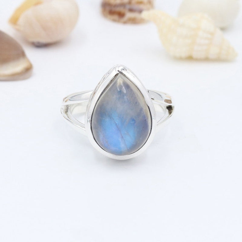 Moonstone Ring Sterling Silver Ring Handmade Ring Statement Ring for Women
