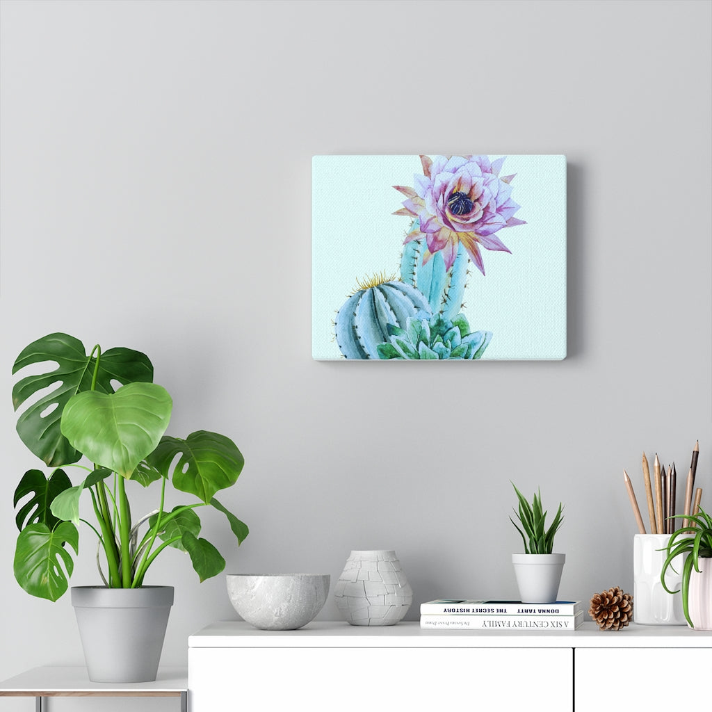 Cactus flower canvas