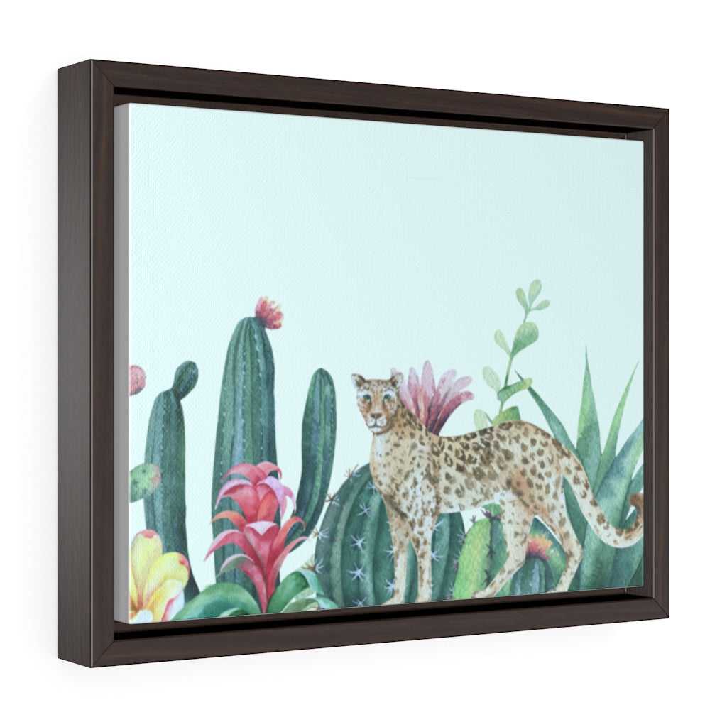 Cheetah hangin out with a cactus Canvas