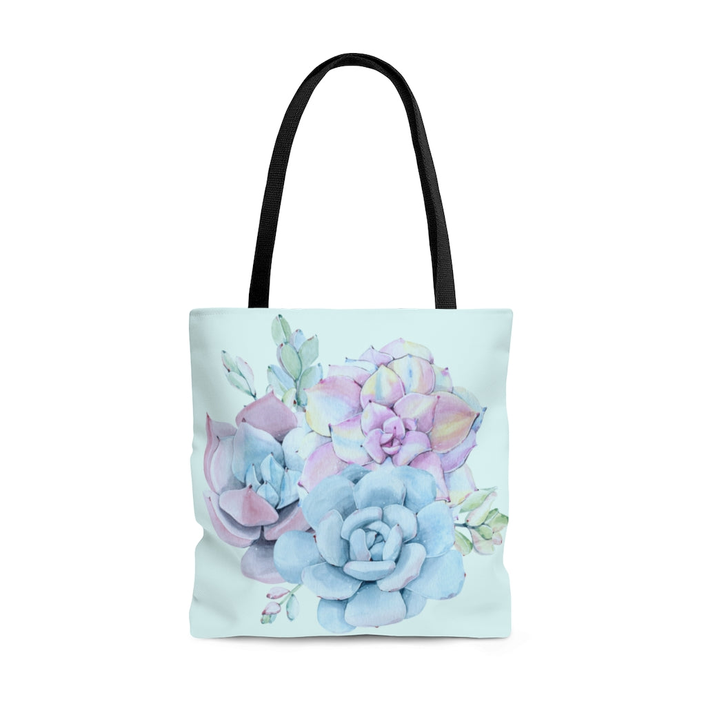 Pastel watercolor succulents Tote Bag