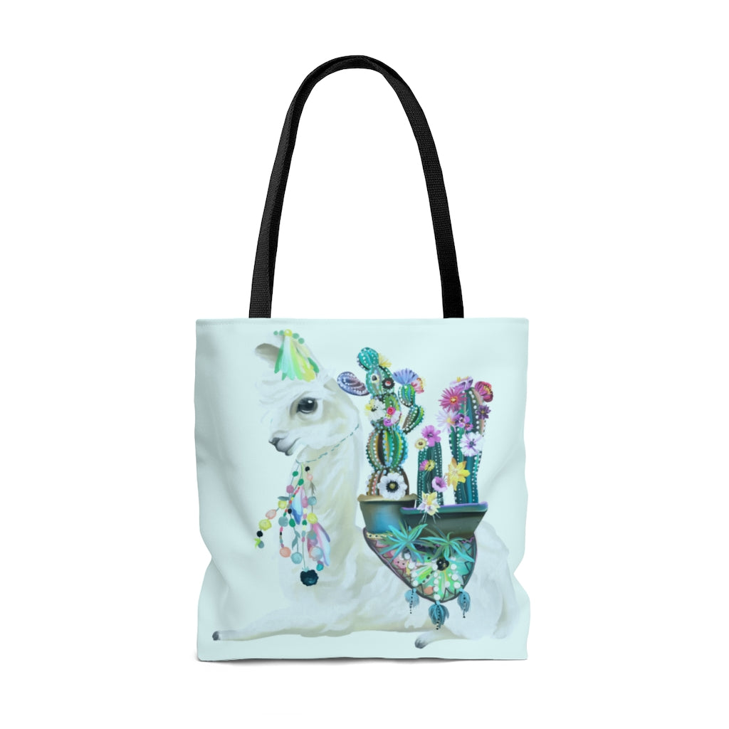 Cacti's riding a fancy Alpaca Tote Bag