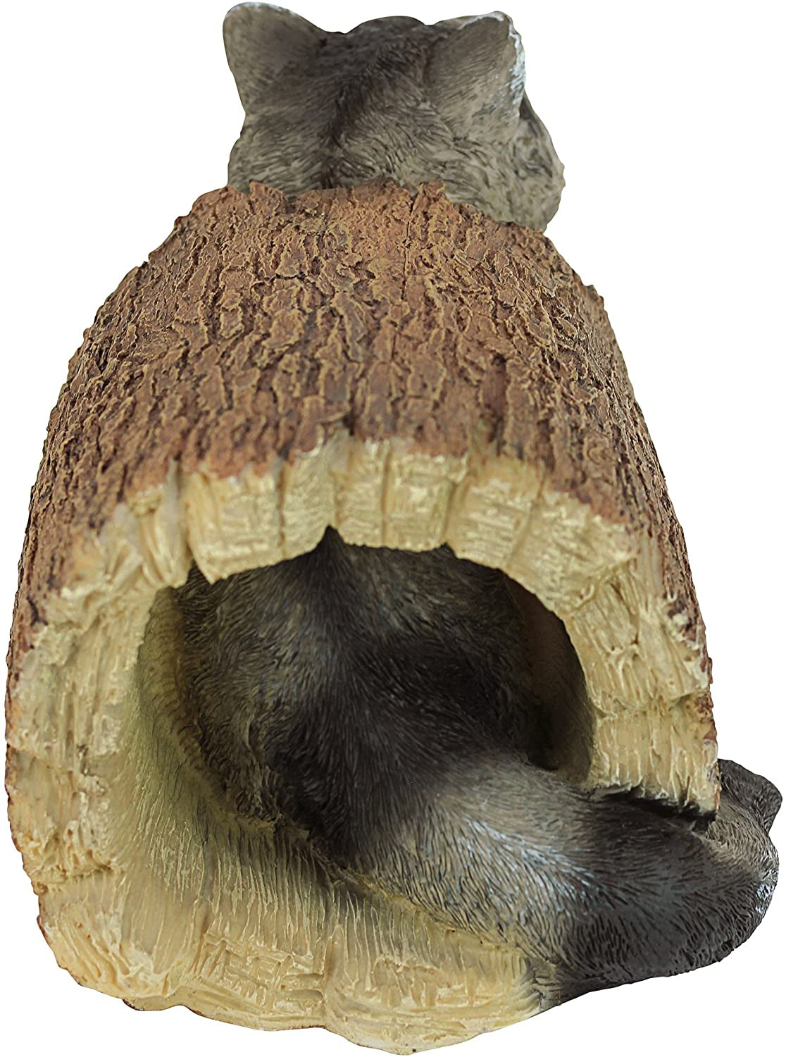 Bandit the Raccoon Indoor/Outdoor Garden Animal Statue, 10 Inch Long, Cast Stone Resin, Full Color Finish
