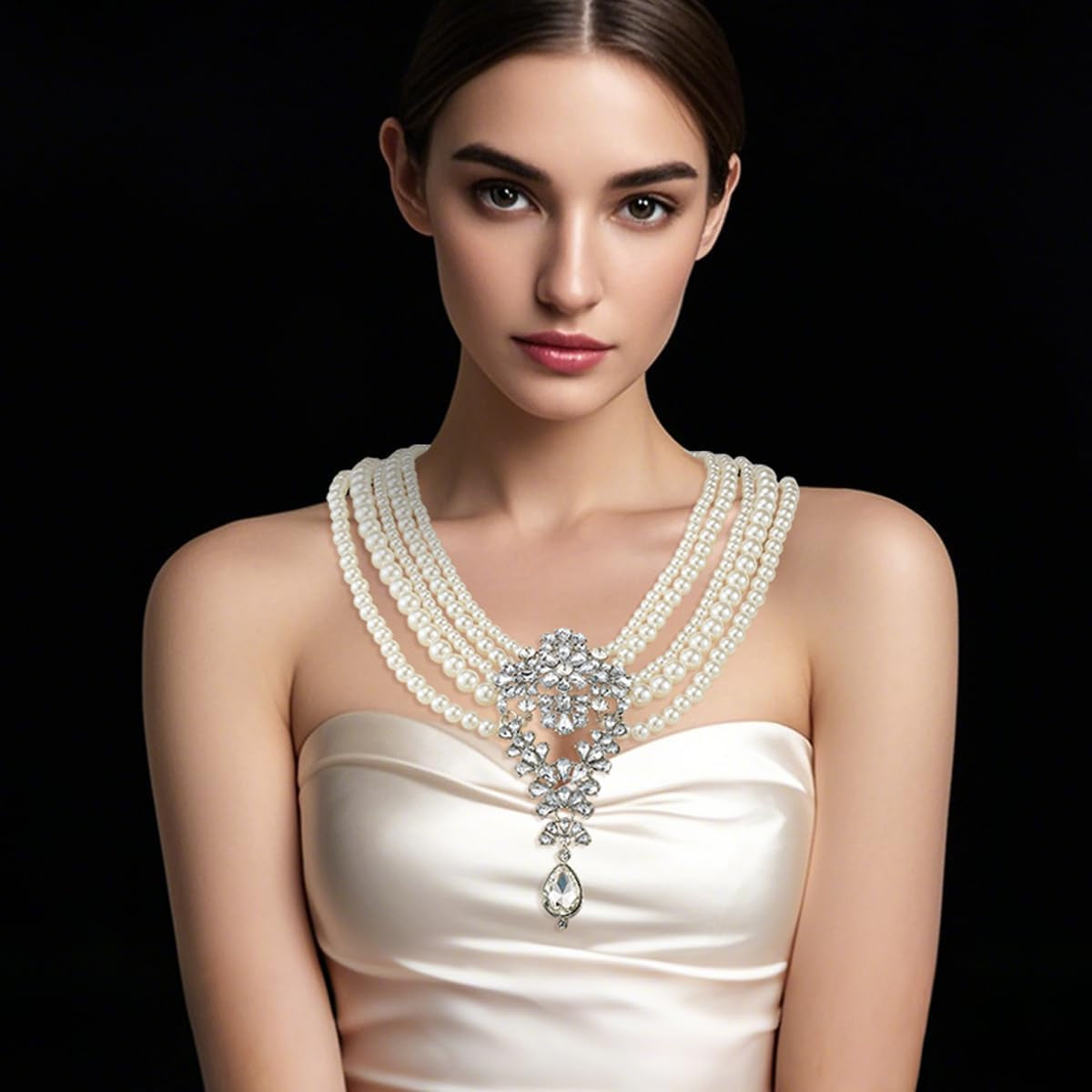 Long Tassel Chunky Boho Coin Statement Necklace for Women Silver