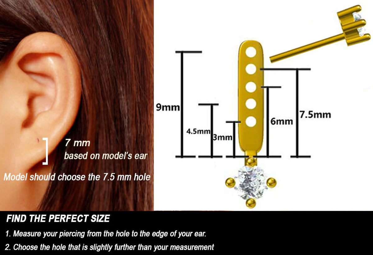 Sterling Silver Minimalist Set: Earring Jacket, Huggies Hoop, Ear Climber for Multi Piercings, Dainty Everyday Ear Stack, Ready to Gift Set