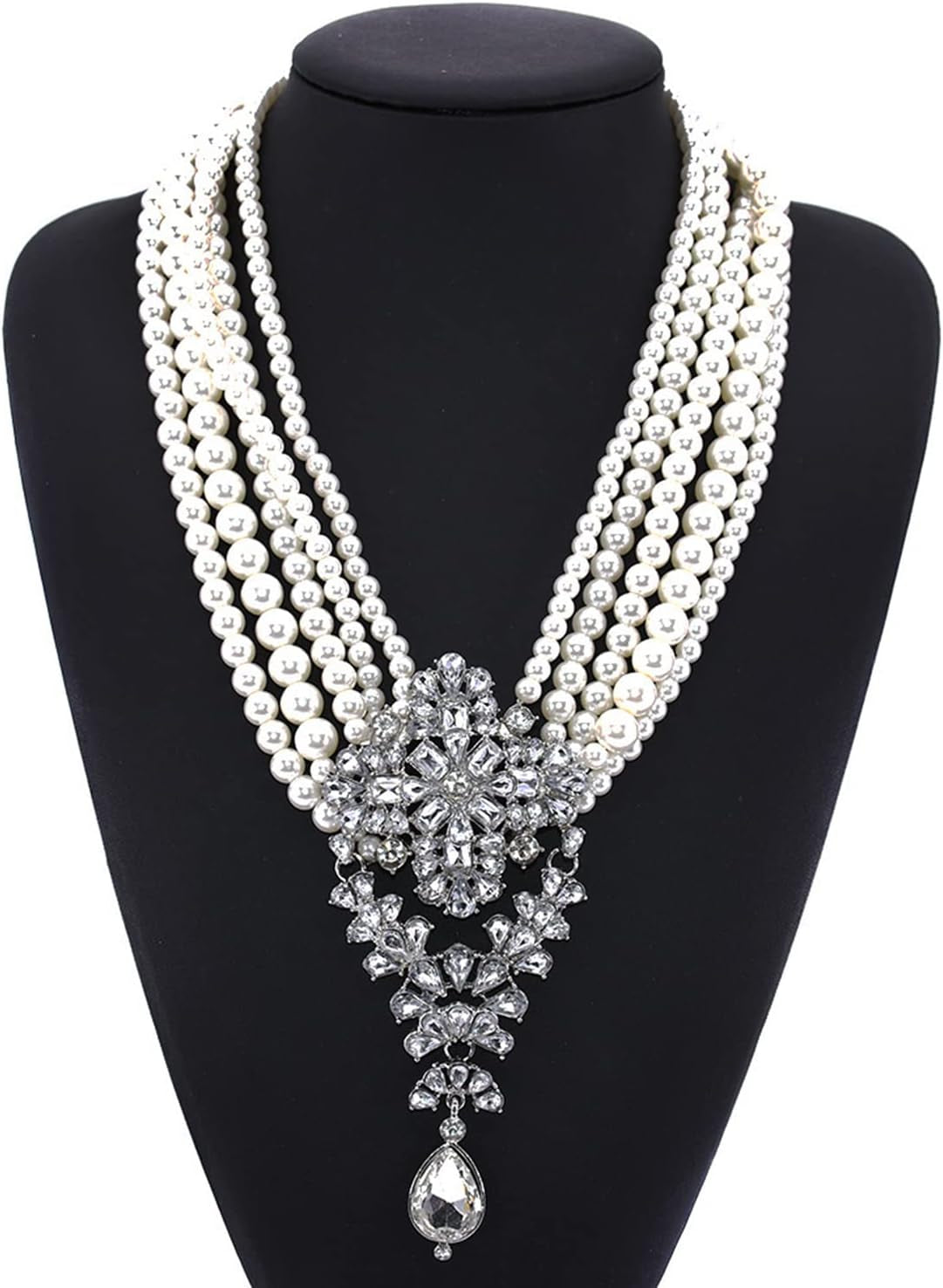 Long Tassel Chunky Boho Coin Statement Necklace for Women Silver