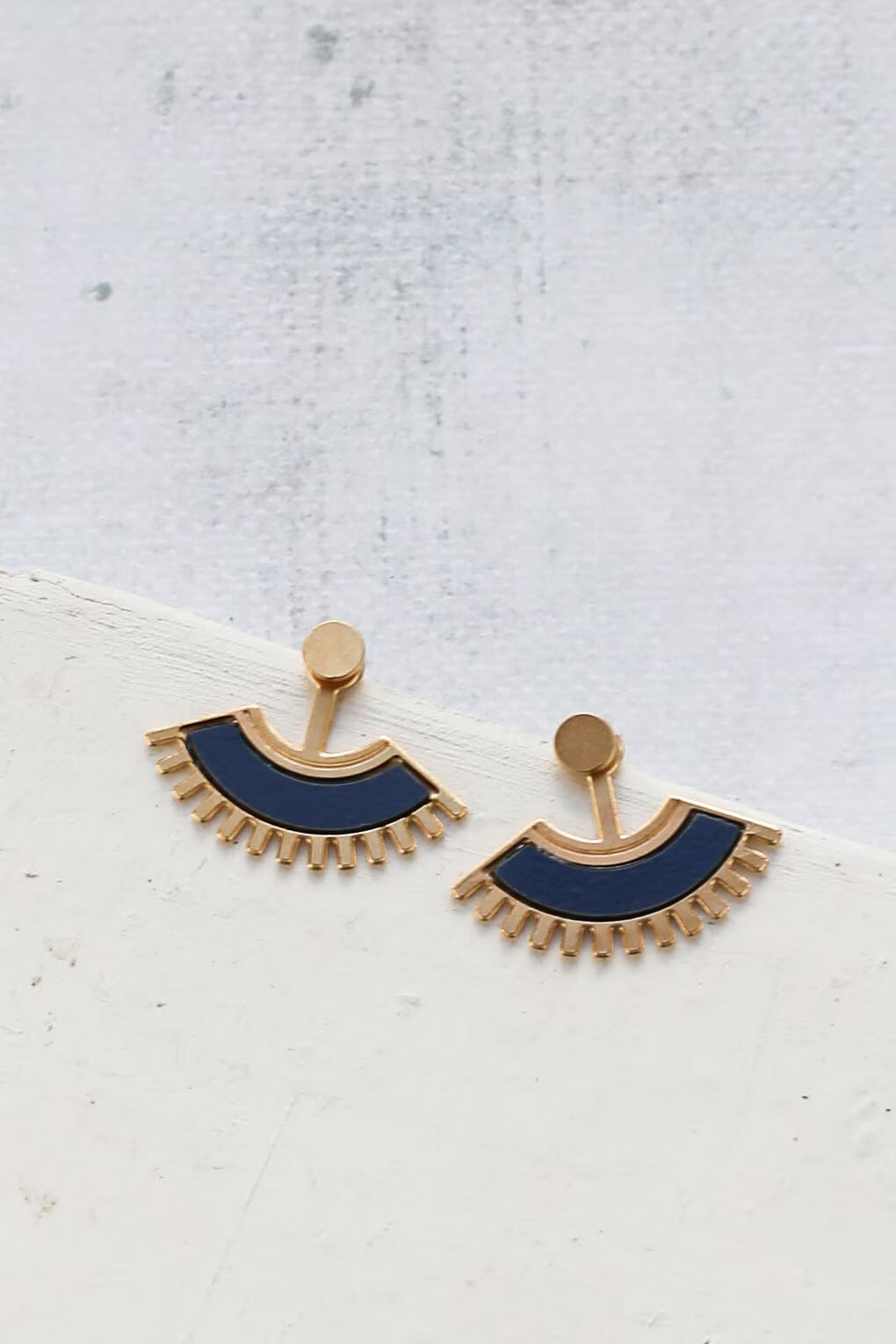 Kinshasa Ear Jackets, Tribal Ear Jackets, Boho Ear Jackets, FORMICA® Ear Jackets, Gold Ear Jackets, Bohemian Ear Jackets,
