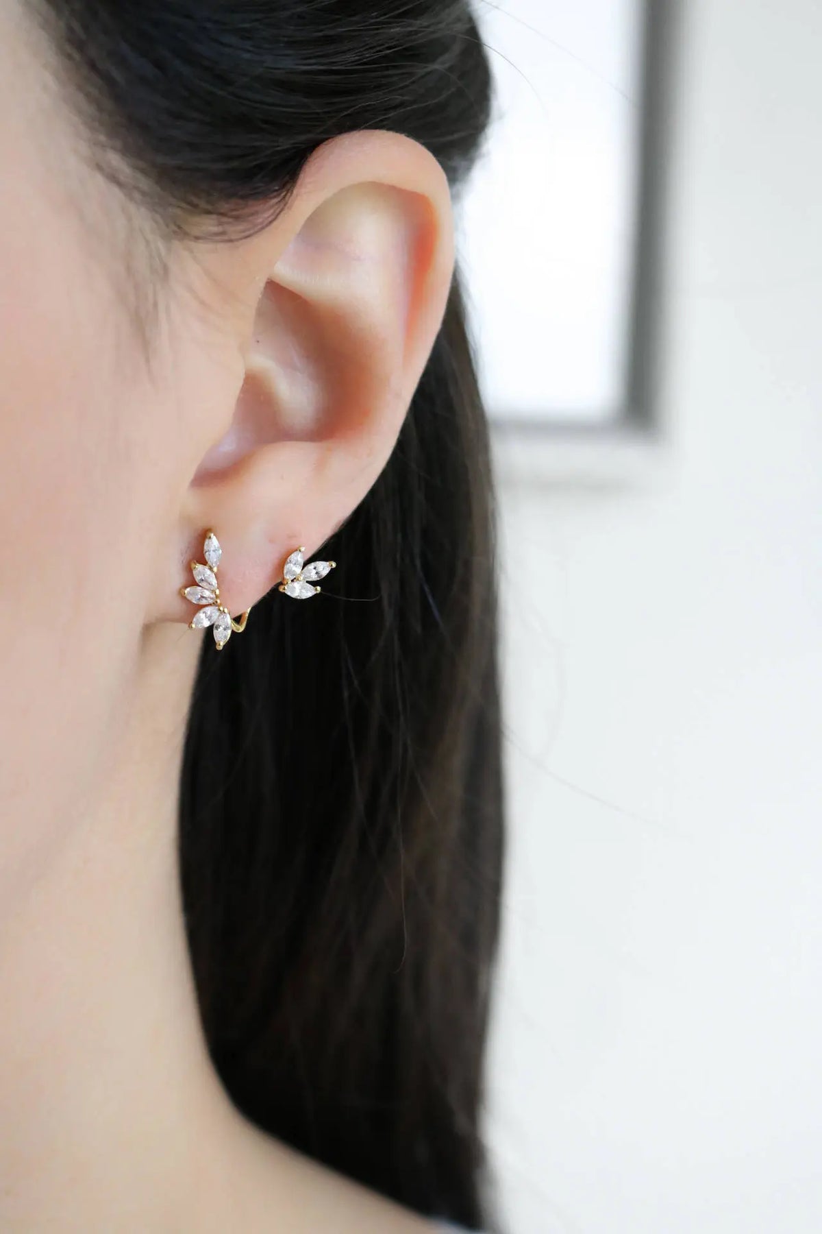 Angel Jacket Earrings - Earring Jacket, Trendy Earrings - Minimal Earring Climber - Wedding Earrings - Bridesmaids Earrings