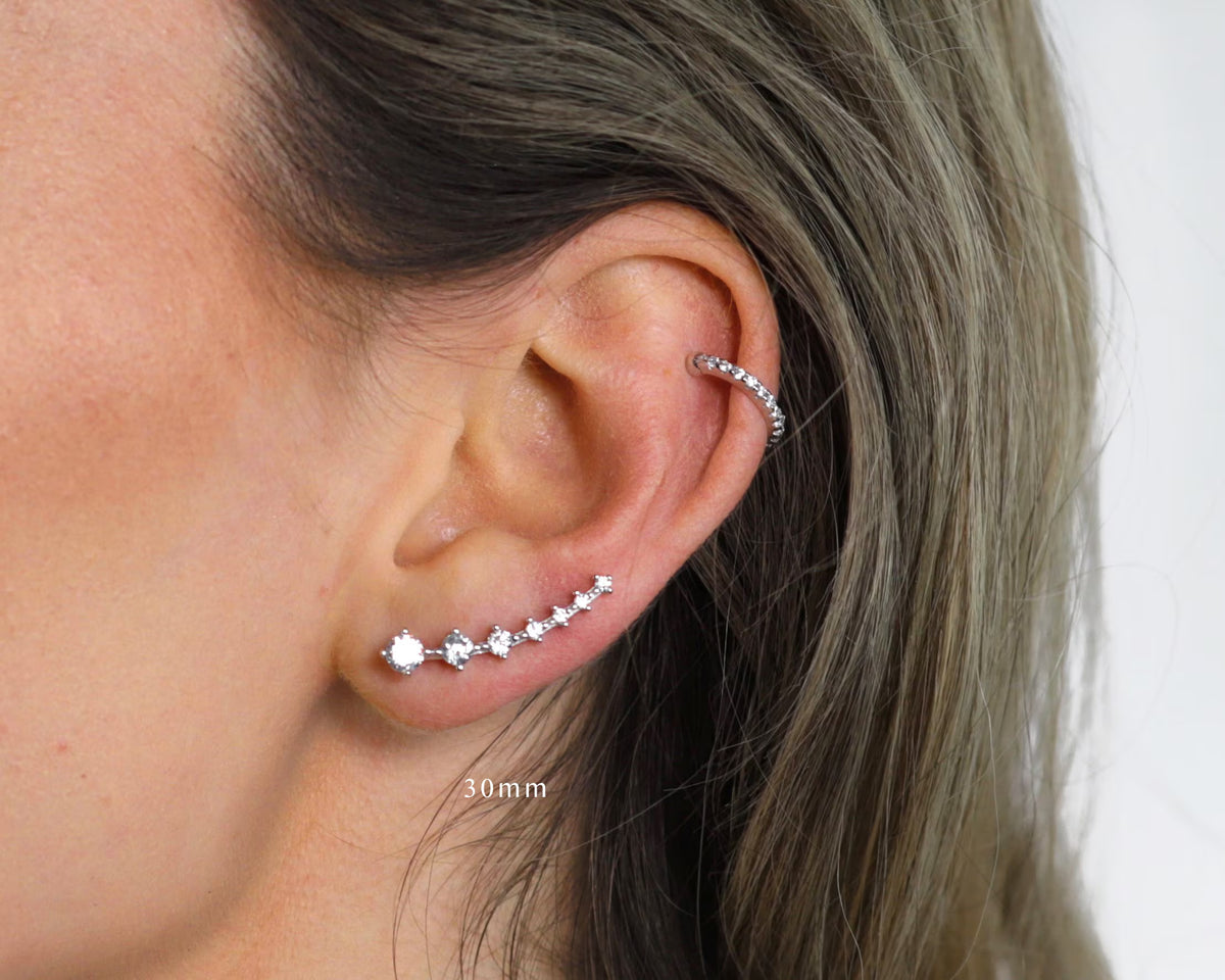Ear Climbers • Ear Climber • Ear Crawler • Minimalist Earrings • Silver Jewelry • Rose Gold Earrings • Ear Jacket • Ear Cuff