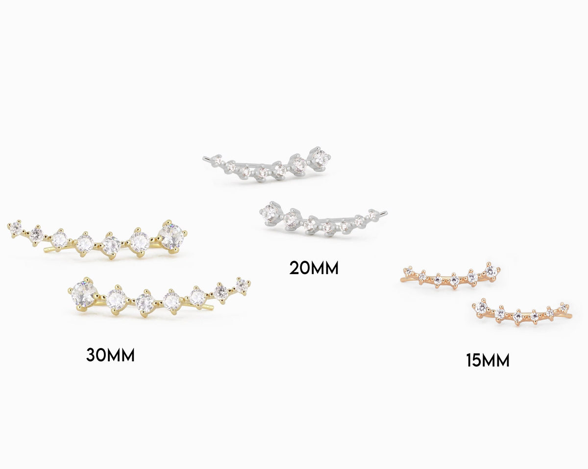 Ear Climbers • Ear Climber • Ear Crawler • Minimalist Earrings • Silver Jewelry • Rose Gold Earrings • Ear Jacket • Ear Cuff