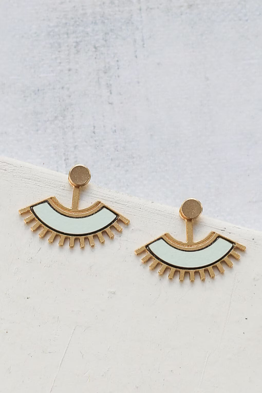 Kinshasa Ear Jackets, Tribal Ear Jackets, Boho Ear Jackets, FORMICA® Ear Jackets, Gold Ear Jackets, Bohemian Ear Jackets,