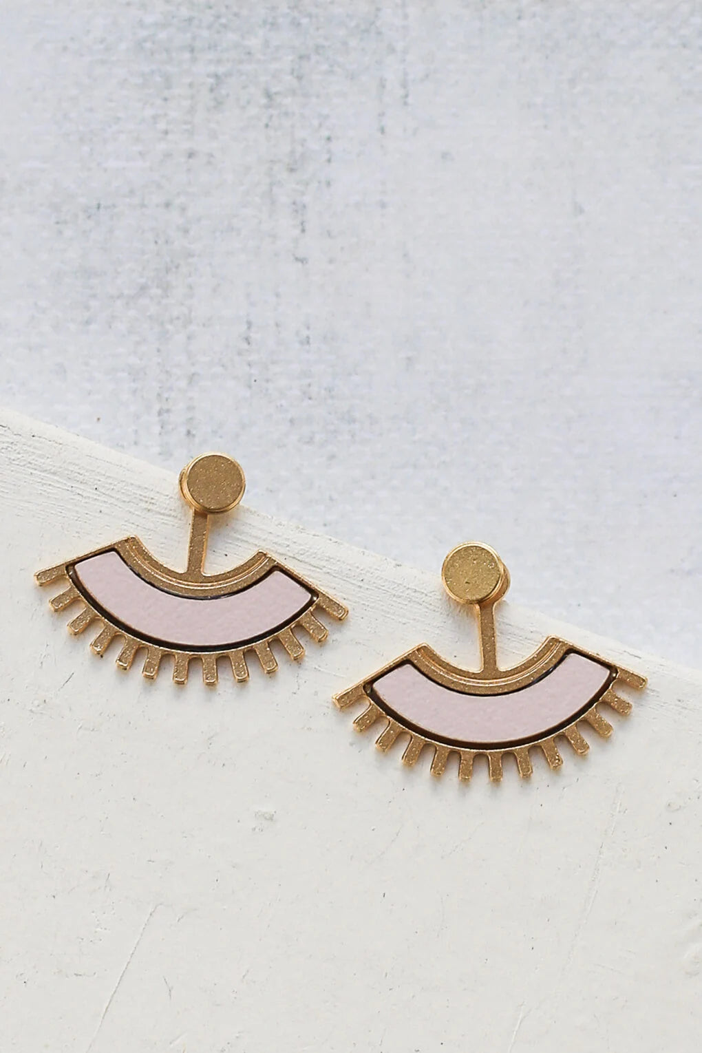 Kinshasa Ear Jackets, Tribal Ear Jackets, Boho Ear Jackets, FORMICA® Ear Jackets, Gold Ear Jackets, Bohemian Ear Jackets,