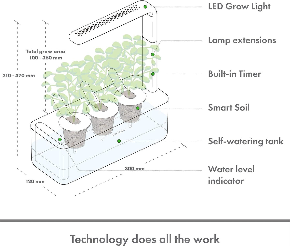 Indoor Herb Garden Kit with Grow Light | Smart Garden for Home Kitchen Windowsill | Easier than Hydroponics Growing System | Vegetable Gardening Starter (3 Basil Pods Included), White