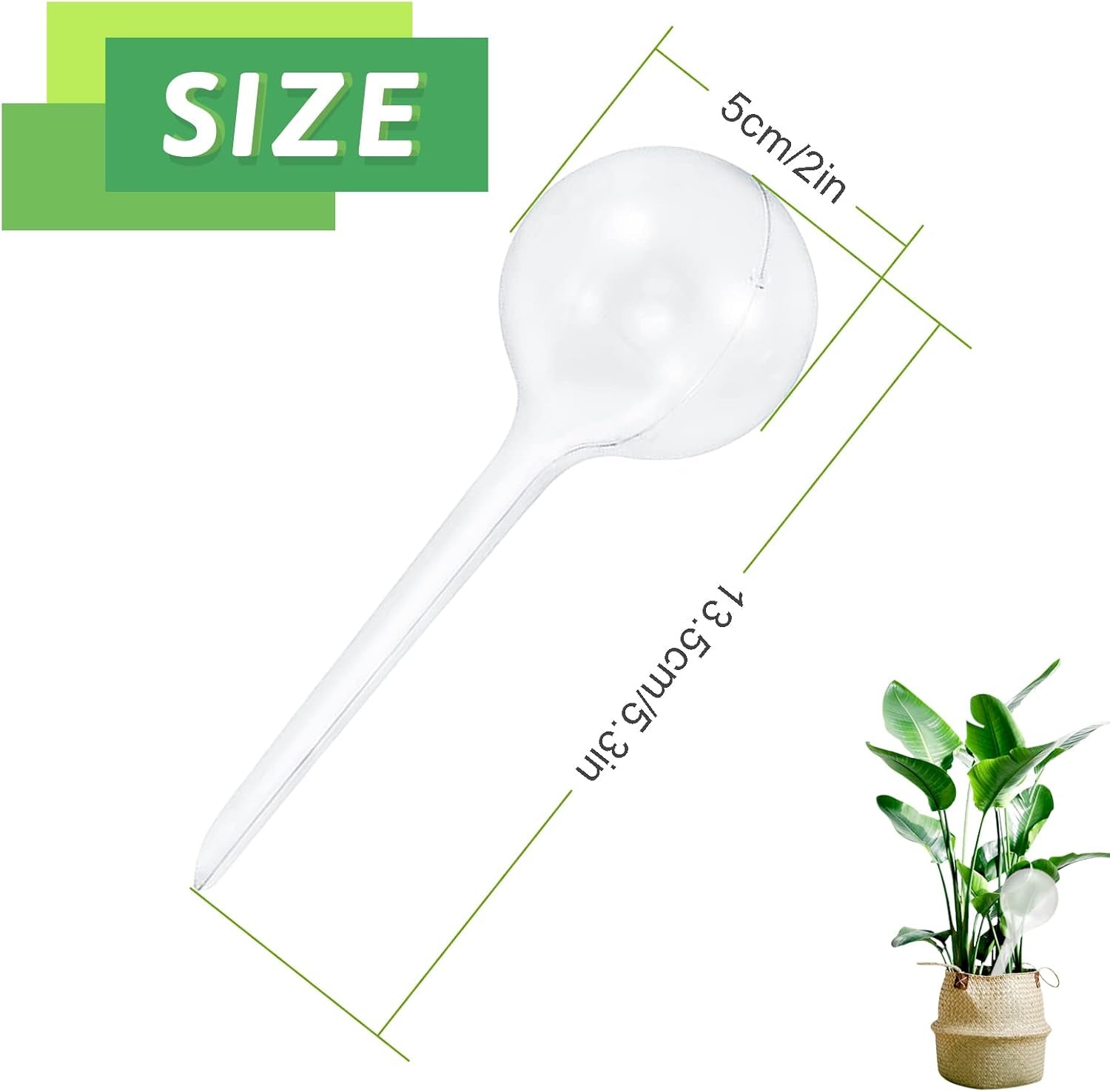8 Pcs Clear Plant Watering Globes,Plastic Self Watering Bulbs Ball,Garden Water Device for Plant Indoor Outdoor(Small)