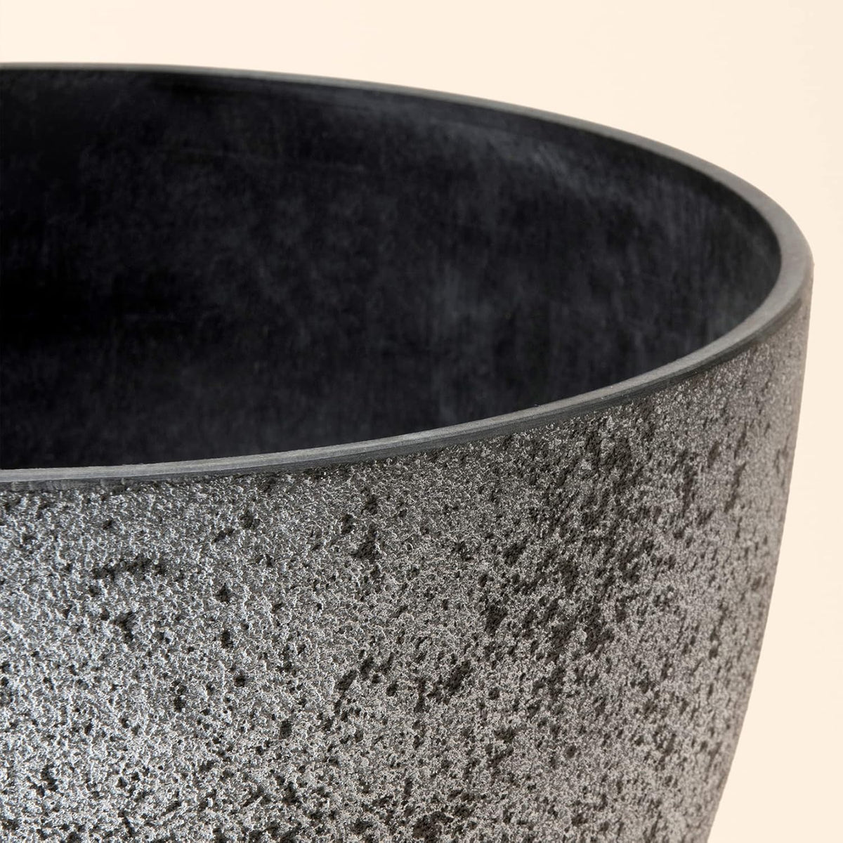 14.2/11.3/8.6 Inch Planters,Set of 3 Indoor/Outdoor round Planters,Grey Tree Planters,Plant Container with Drain Holes,Flower Pots for Patio and Deck