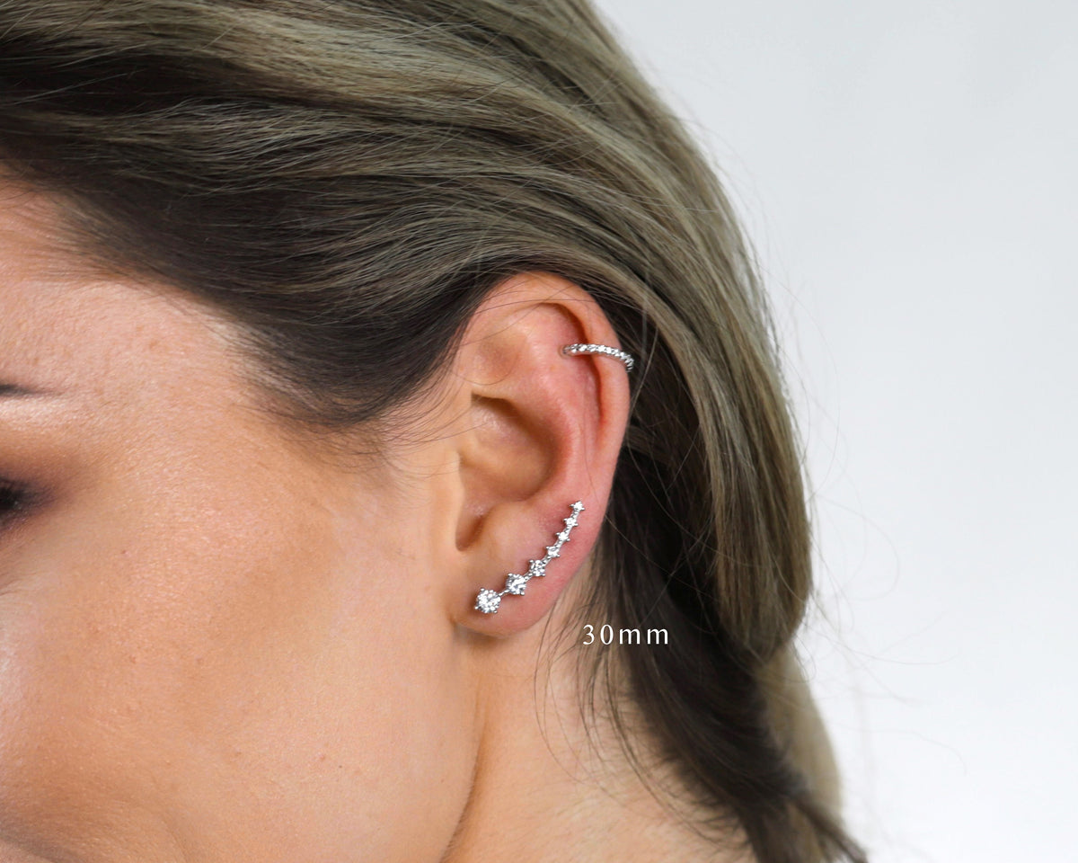 Ear Climbers • Ear Climber • Ear Crawler • Minimalist Earrings • Silver Jewelry • Rose Gold Earrings • Ear Jacket • Ear Cuff