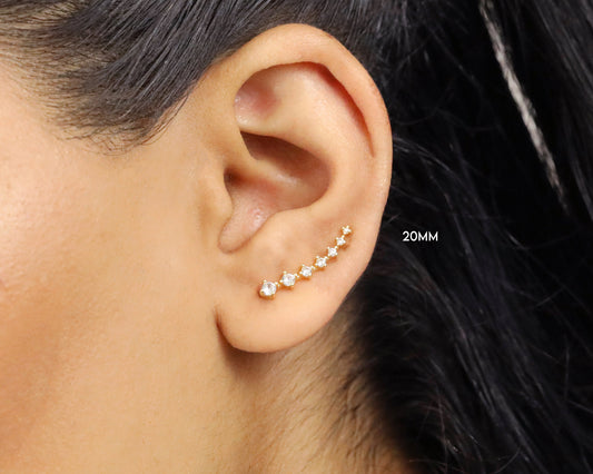 Ear Climbers • Ear Climber • Ear Crawler • Minimalist Earrings • Silver Jewelry • Rose Gold Earrings • Ear Jacket • Ear Cuff