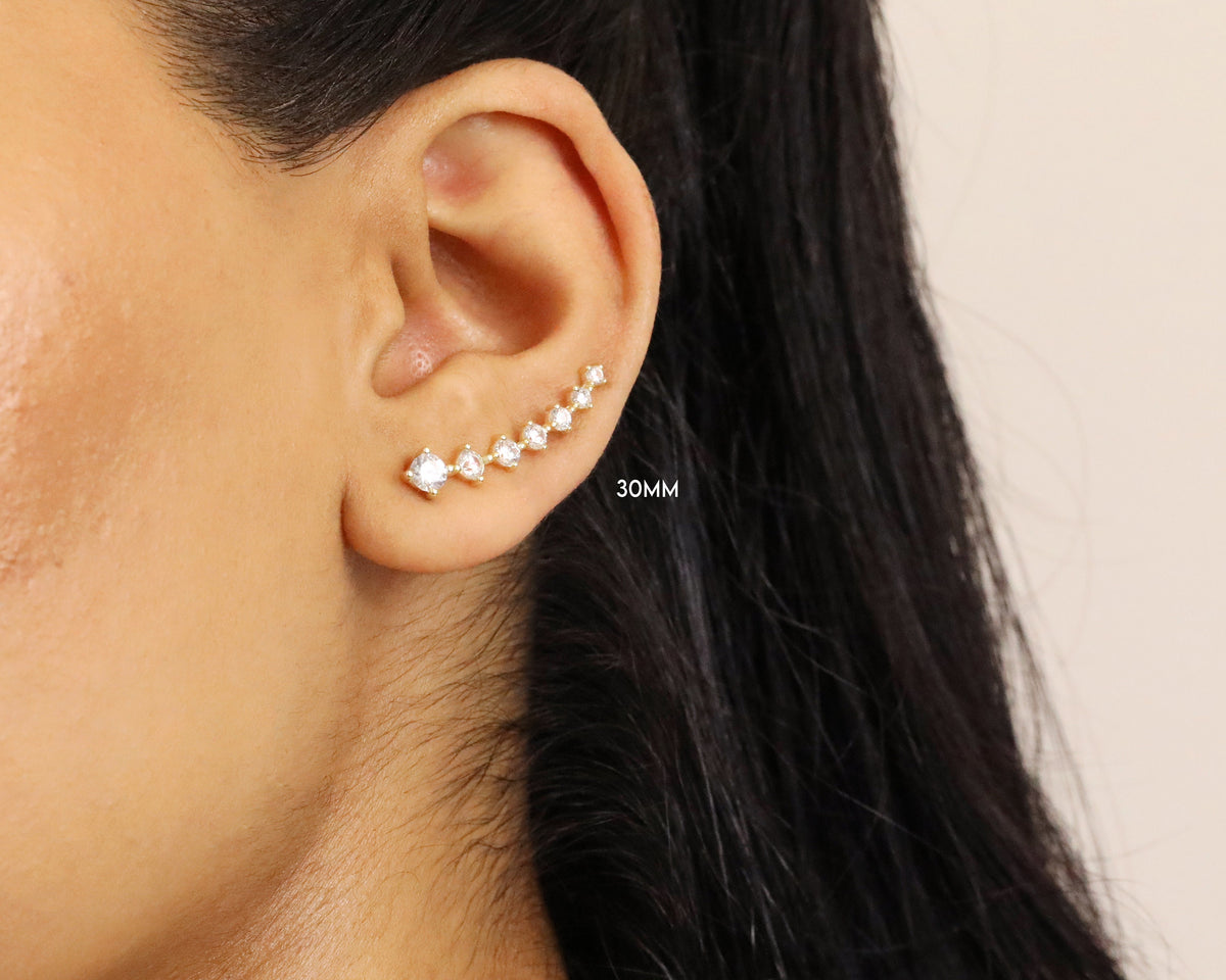 Ear Climbers • Ear Climber • Ear Crawler • Minimalist Earrings • Silver Jewelry • Rose Gold Earrings • Ear Jacket • Ear Cuff