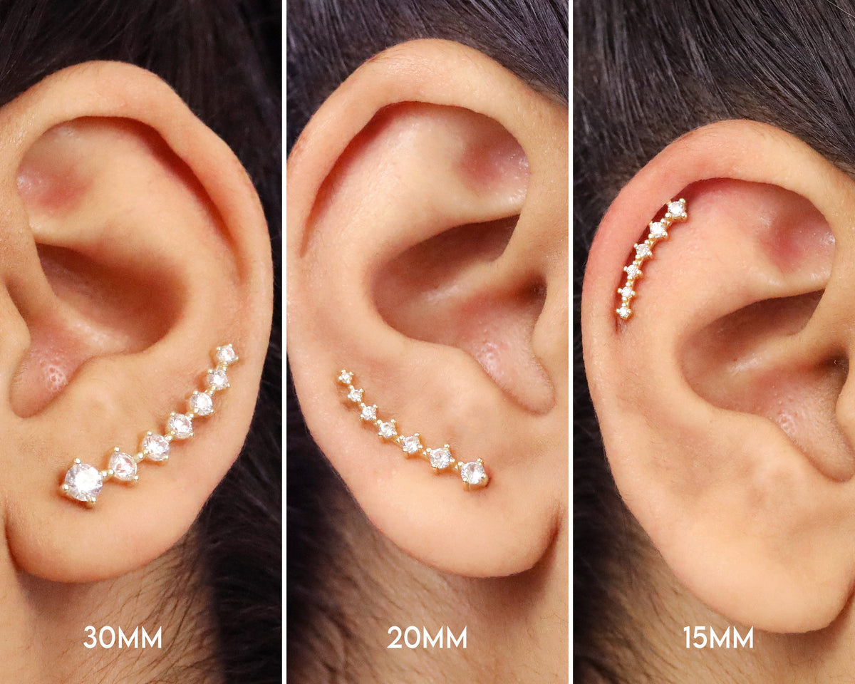 Ear Climbers • Ear Climber • Ear Crawler • Minimalist Earrings • Silver Jewelry • Rose Gold Earrings • Ear Jacket • Ear Cuff