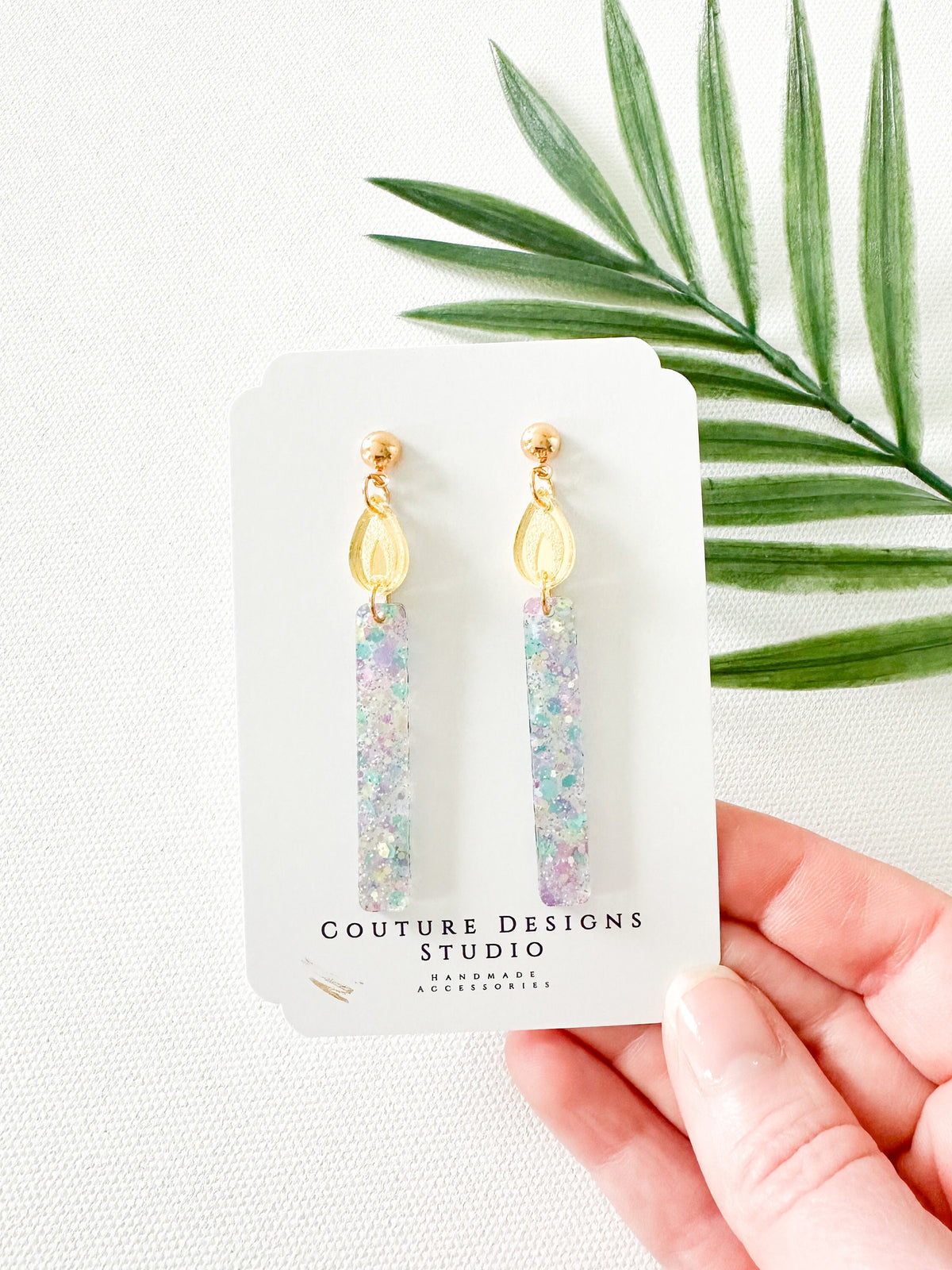Birthday Candle Earrings | Pastel Glitter Birthday Earrings | Birthday Candle Earrings | Confetti Birthday Earrings