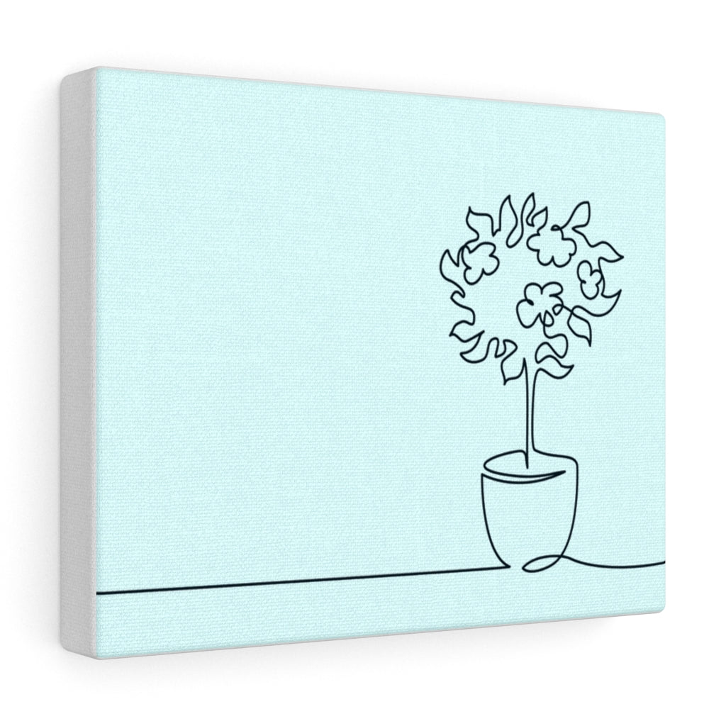 Simple Plant line art canvas