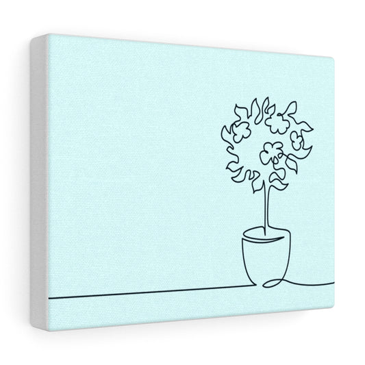 Simple Plant line art canvas