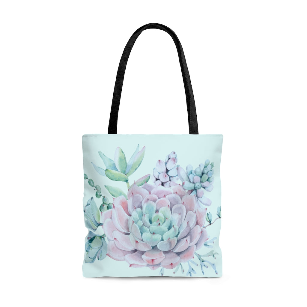 Pastel watercolor succulent Tote Bag
