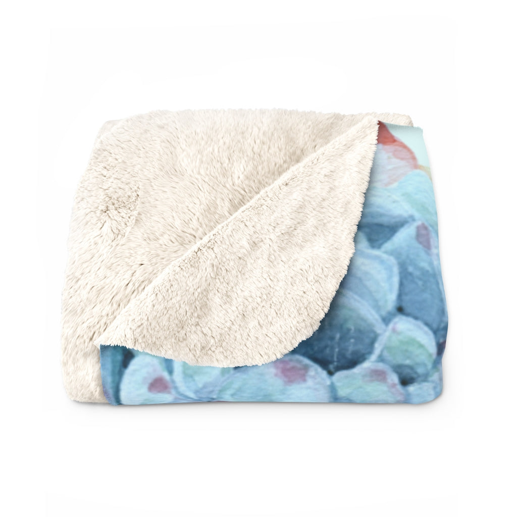Sherpa Fleece Succulent Blanket