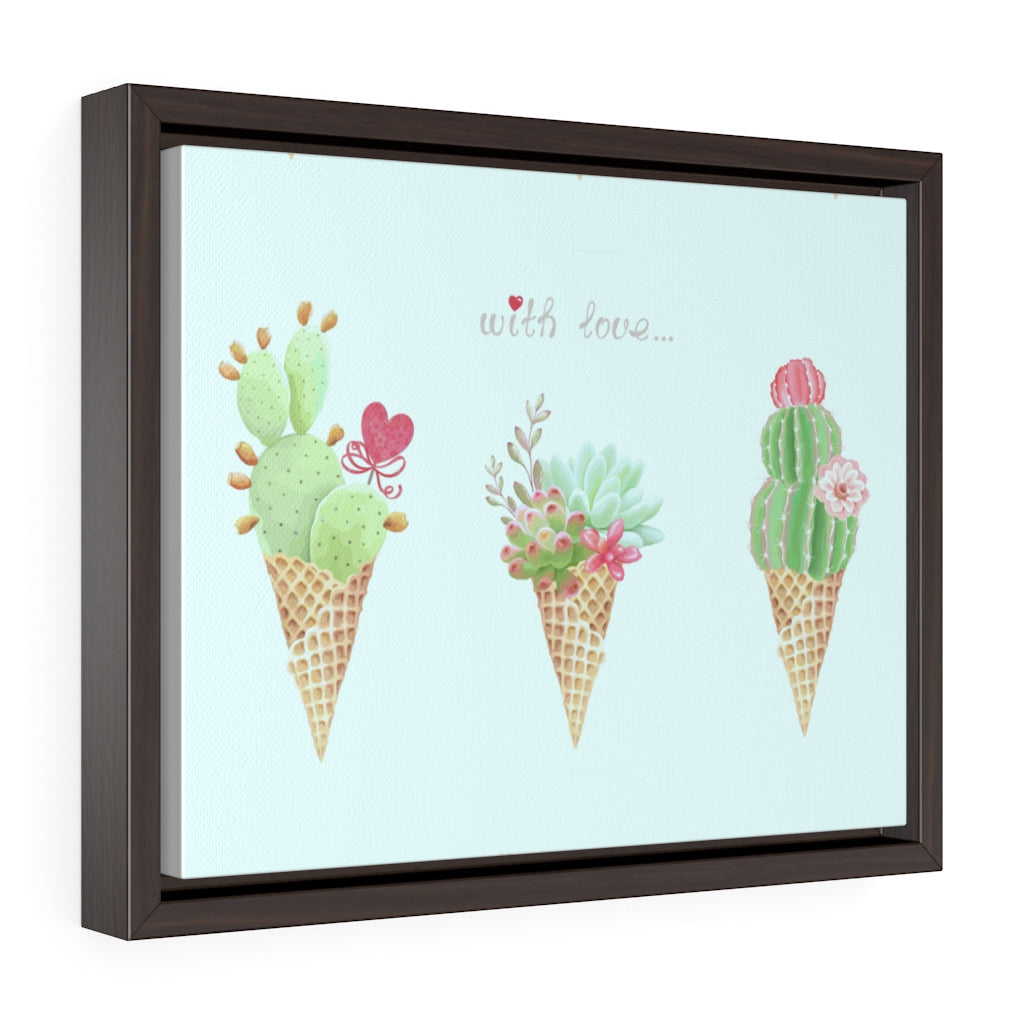 Cacti in a cone Canvas
