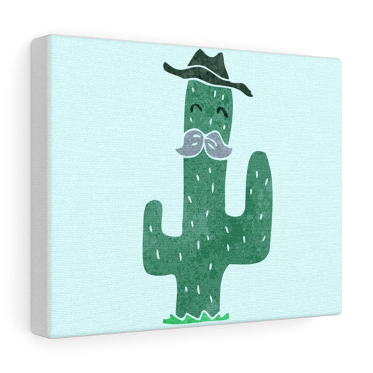 Funny cactus guy canvas