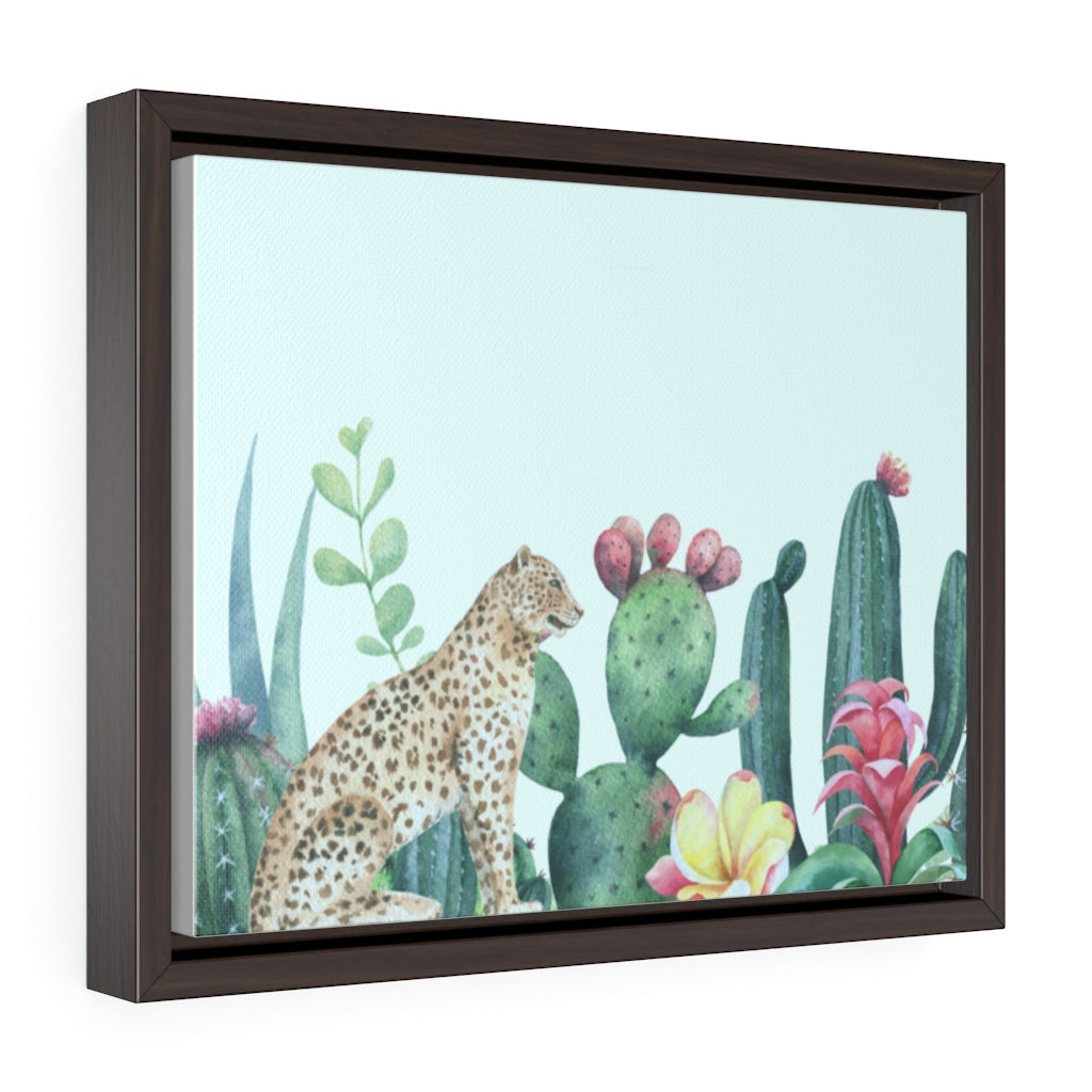 Cheetah hangin out with a cactus Canvas