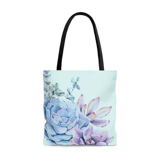 Pastel watercolor succulent tote Bag
