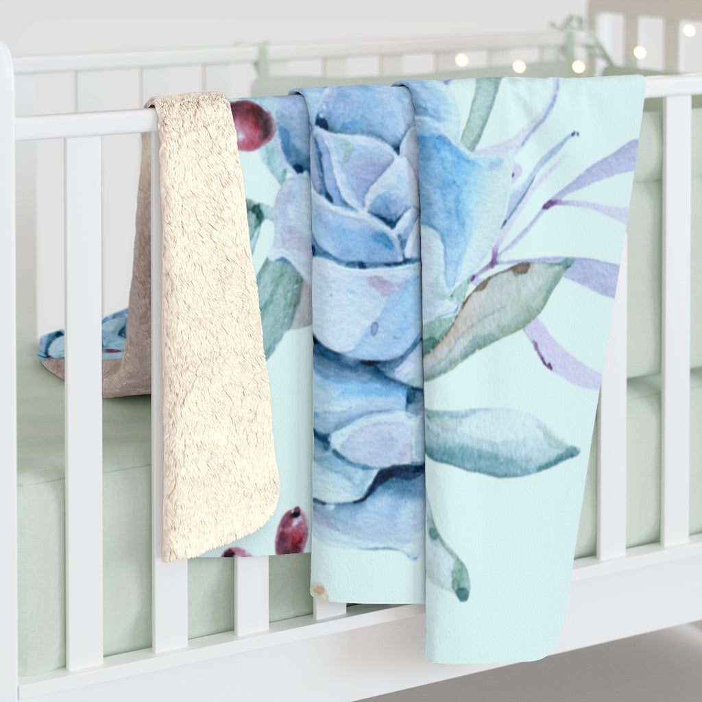 Sherpa Fleece Succulent Blanket