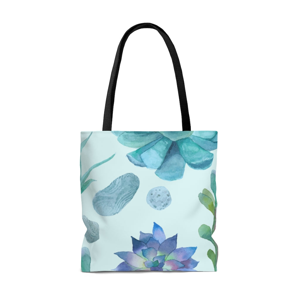 pastel watercolor succulent Tote Bag