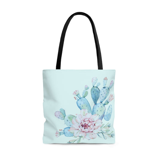 Pastel Watercolor cactus Tote Bag